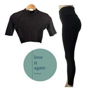 Lululemon Everlux and Mesh Cropped Short Raglan Sleeve